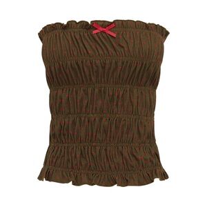 NWT With Jean BEA TOP | BROWN POLKA DOT